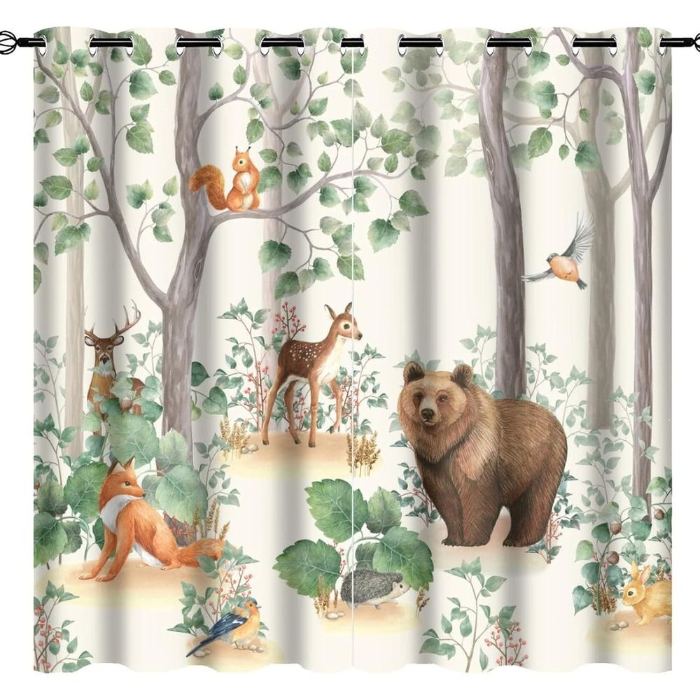 Blackout Curtains - Tirai Blackout Bertema Hewan Hutan untuk