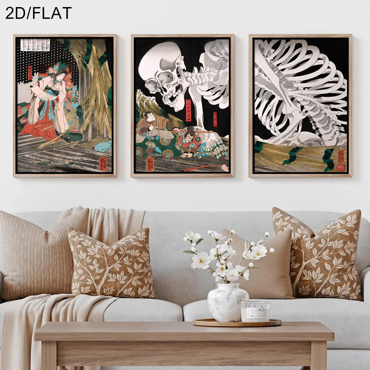 Home Decor Trends - 3 Buah Seni Dinding Kanvas Takiyasha