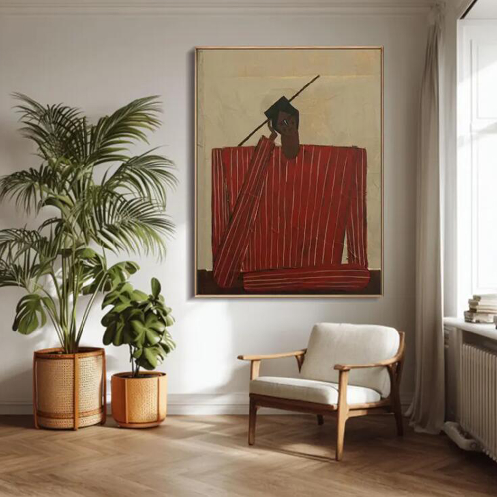 Home Decor Medieval - Lukisan Minyak Abstrak 100% Buatan Tangan