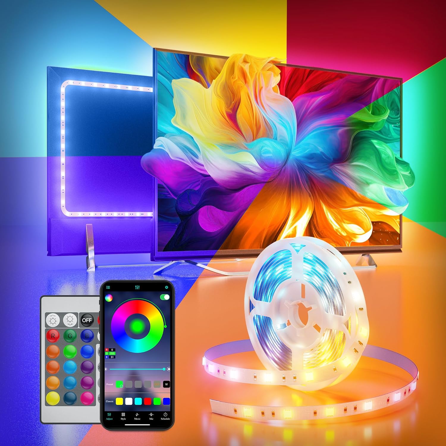 Home Decor App Free - Strip Led lampu belakang TV 40M