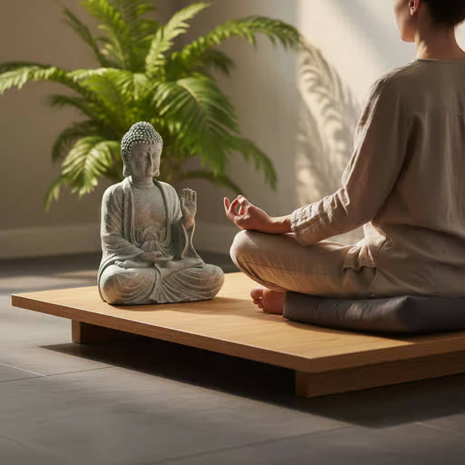 Home Decor Zen - 3 Buah Set Patung Buddha Batu