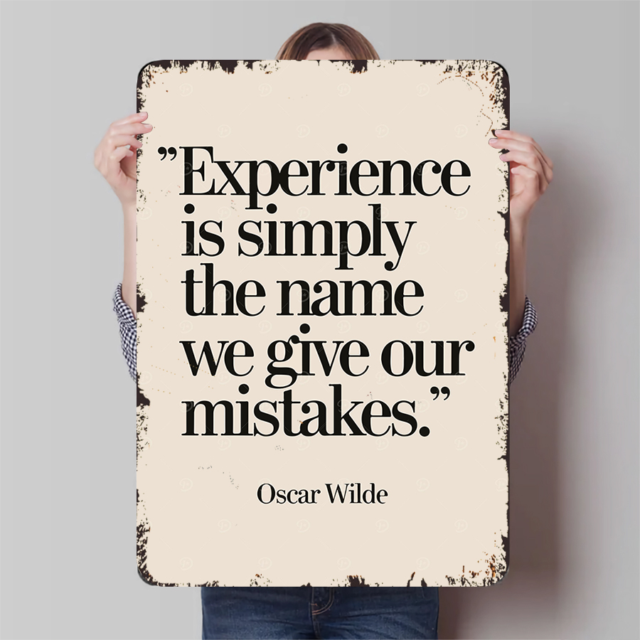 Home Decor Quotes Ideas - Oscar Wilde Kutipan Pengalaman Kesalahan Sastra