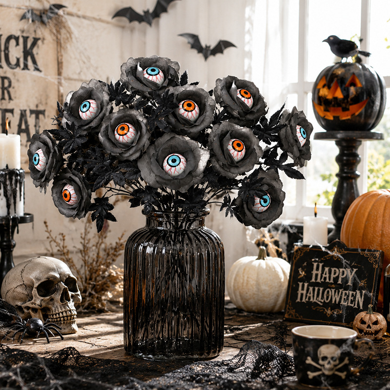 Home Decor Flowers - Bunga Mawar Horor Bunga Buatan dengan