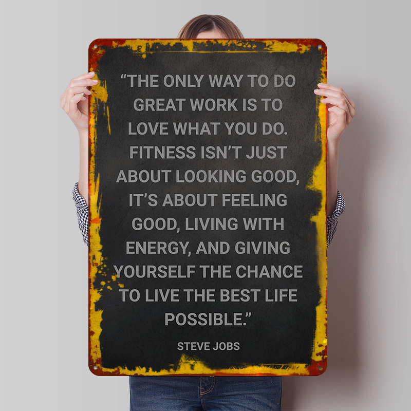 Home Decor Jobs - Poster Logam Kutipan Steve Jobs tentang