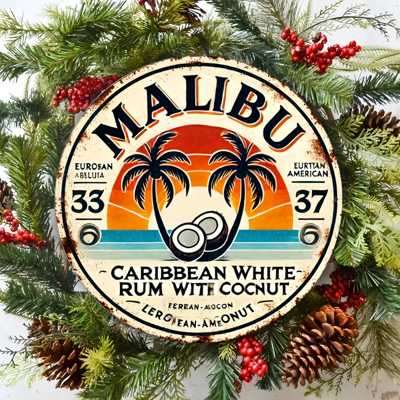 Home Decor Trends - Tanda Dinding Aluminium Kelapa Rum Malibu