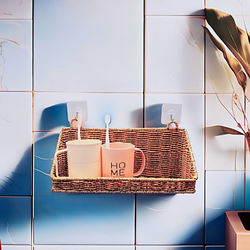 Home Decor Hampers - Keranjang Penyimpanan Gantung Rotan Anyaman dengan