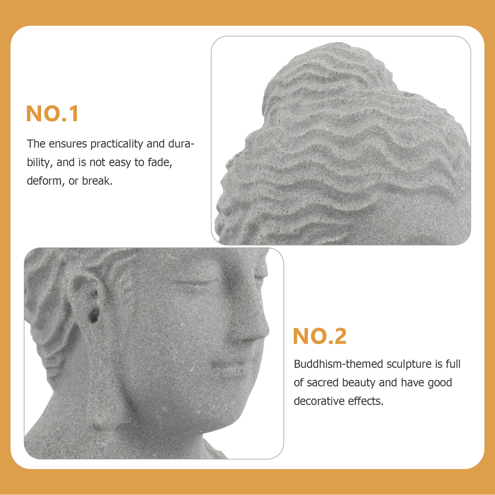 Home Decor Zen - Patung Kepala Buddha untuk Dekorasi Akuarium,