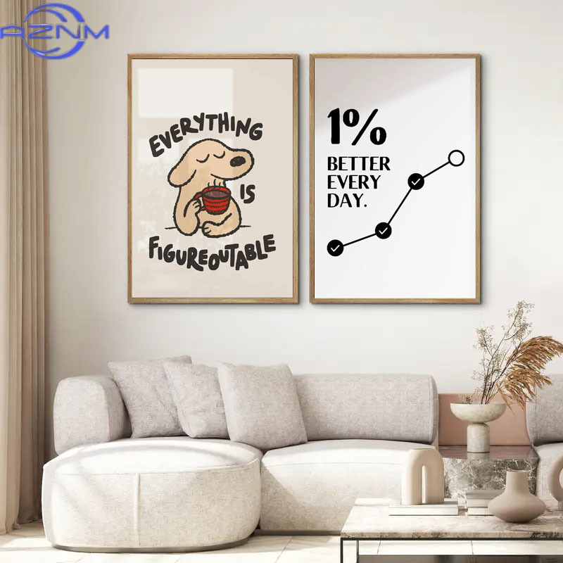 Home Decor Quotes Ideas - AZNM 1 Buah Poster Kutipan Inspirasional
