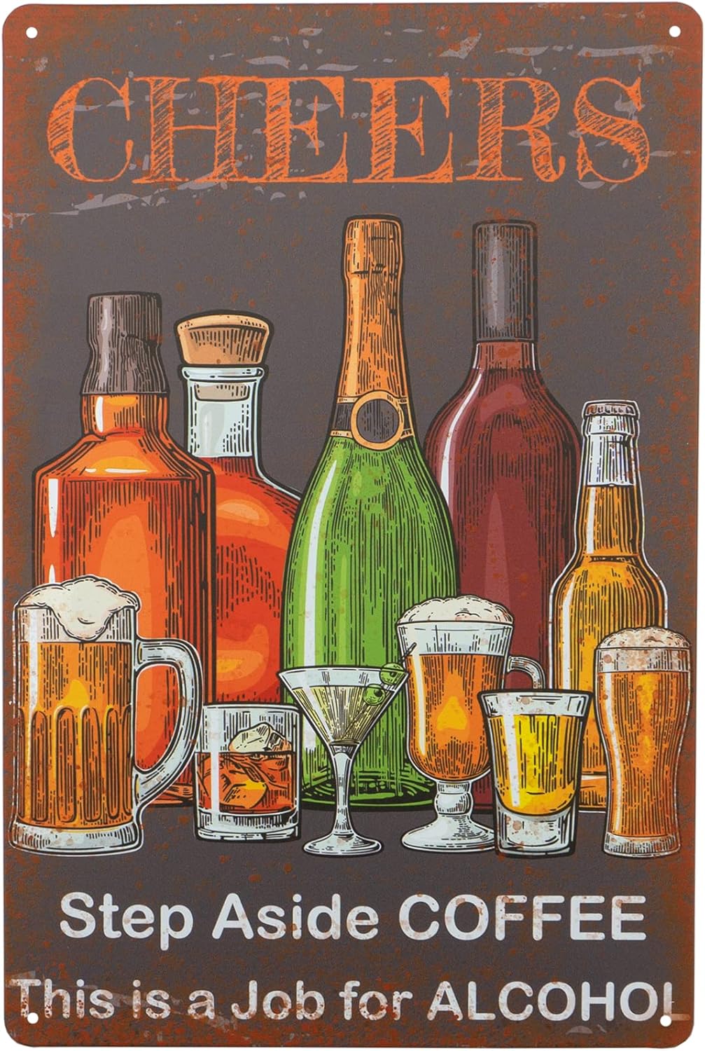 Home Decor Jobs - Papan Tanda Bar Vintage dari Logam,