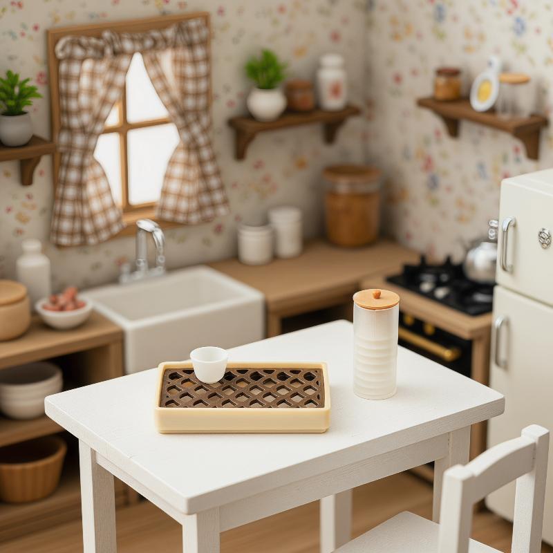 Home Decor Solution - Set Nampan Teh Miniatur untuk Rumah