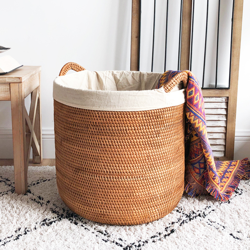 Home Decor Hampers - Keranjang Cucian Rotan, Tempat Penyimpanan Kapasitas