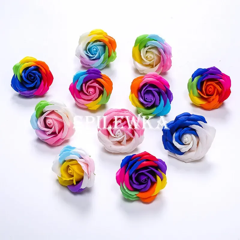 Home Decor Flowers - Spilewka 6X7Cm Bunga Buatan Mawar Warna-warni