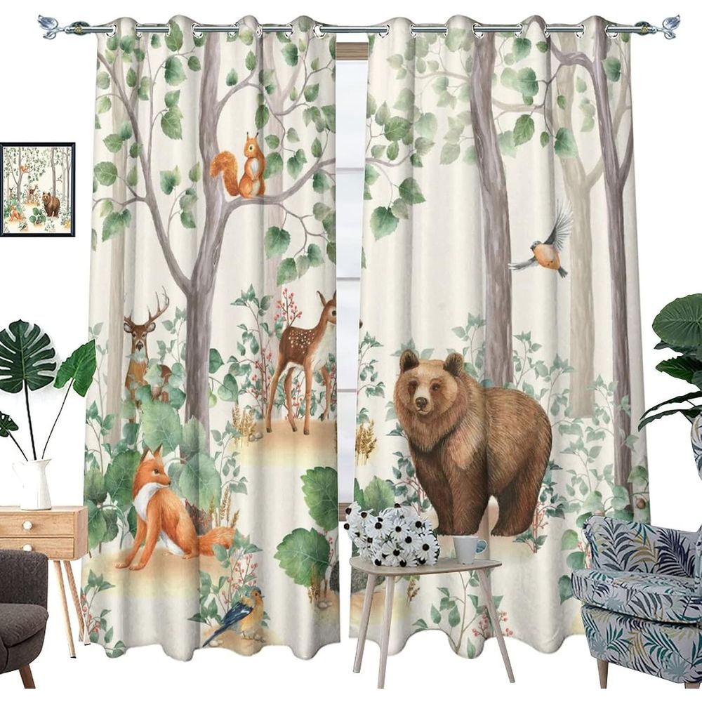 Tirai Blackout Bertema Hewan H - Blackout Curtains ulasan dan harga