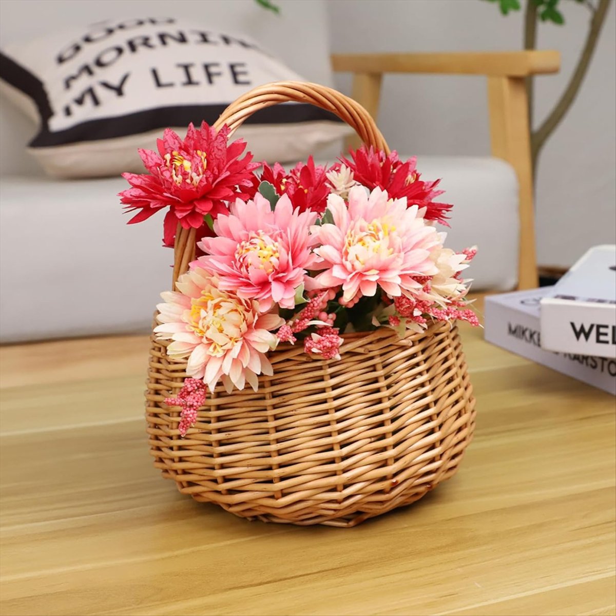 Keranjang Piknik Anyaman denga - Home Decor Flowers ulasan dan harga