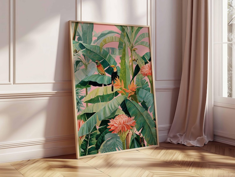 1 Buah Poster Kanvas Tropis Re - Home Decor Trends ulasan dan harga