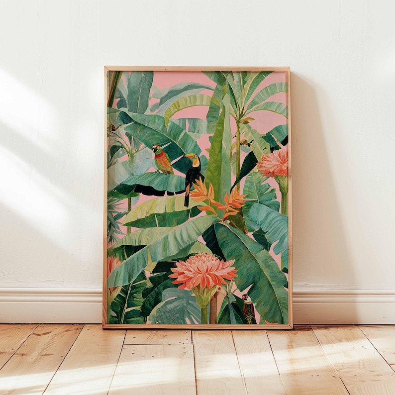 1 Buah Poster Kanvas Tropis Re - Home Decor Trends ulasan dan harga