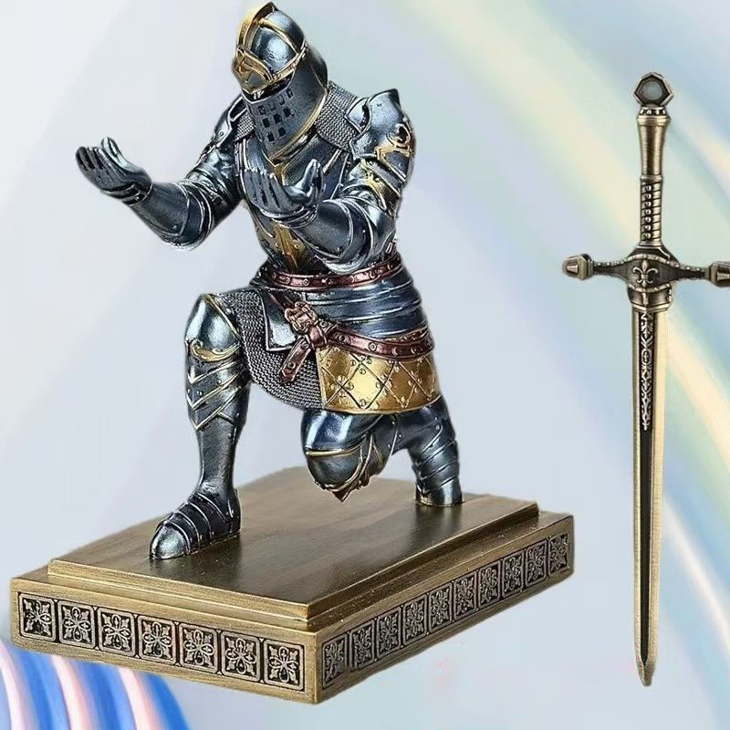 Patung Penyangga Pena Ksatria  - Home Decor Medieval ulasan dan harga