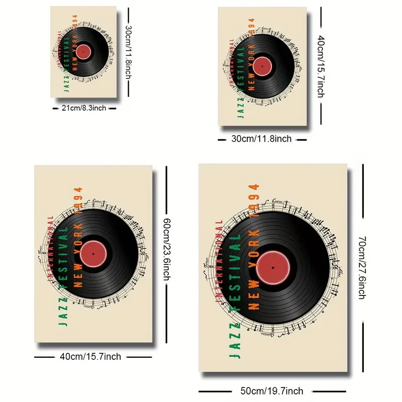 3 Buah Poster Musik Jazz Retro - Home Decor Medieval ulasan dan harga