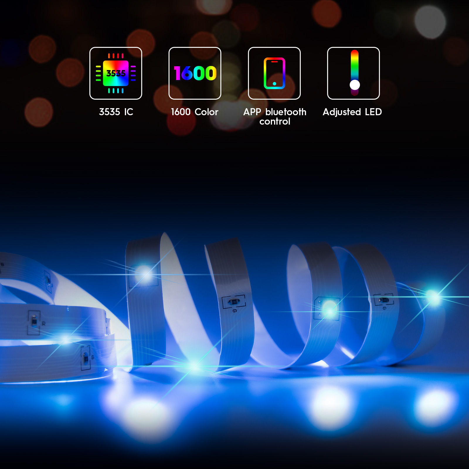 Strip Led lampu belakang TV 40 - Home Decor App Free ulasan dan harga