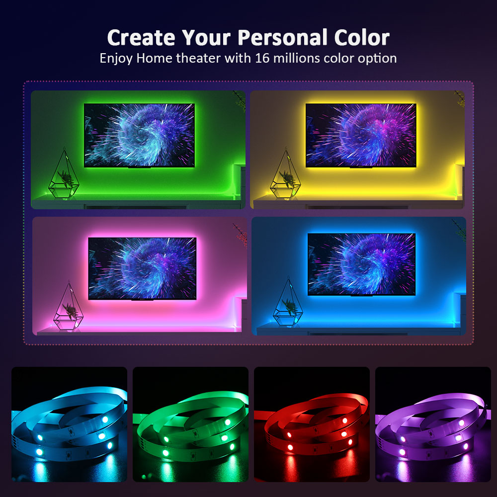 Strip Led lampu belakang TV 40 - Home Decor App Free ulasan dan harga