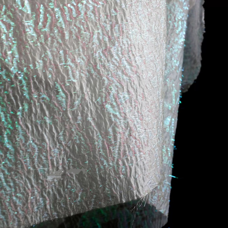 Gaun Lipit Tekstur 3D Berkilau - Home Decor Fabric ulasan dan harga