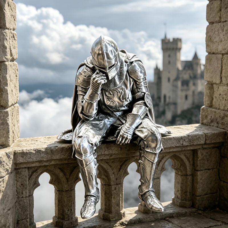 Patung Ksatria Abad Pertengaha - Home Decor Medieval ulasan dan harga
