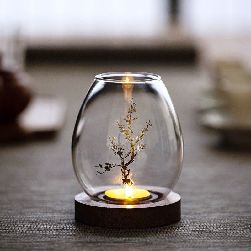 Tempat Lilin Kaca Transparan G - Home Decor Zen ulasan dan harga