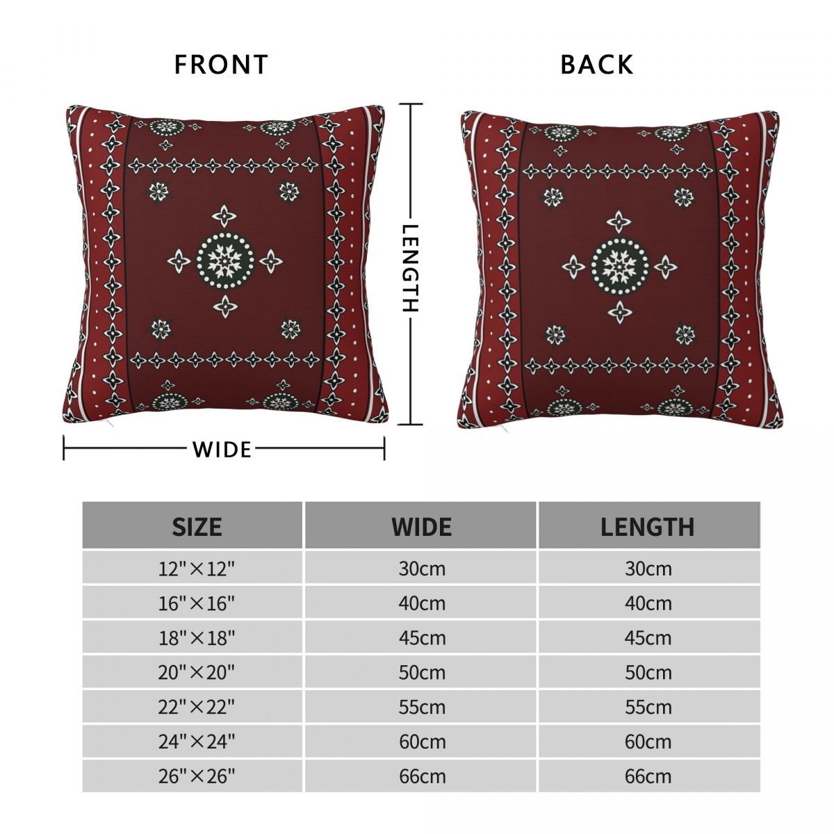 Sarung Bantal Persegi Karachi  - Home Decor Karachi ulasan dan harga