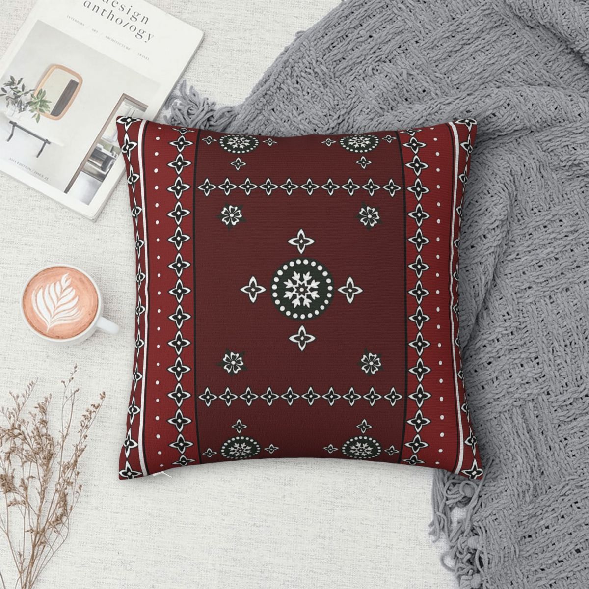 Sarung Bantal Persegi Karachi  - Home Decor Karachi ulasan dan harga