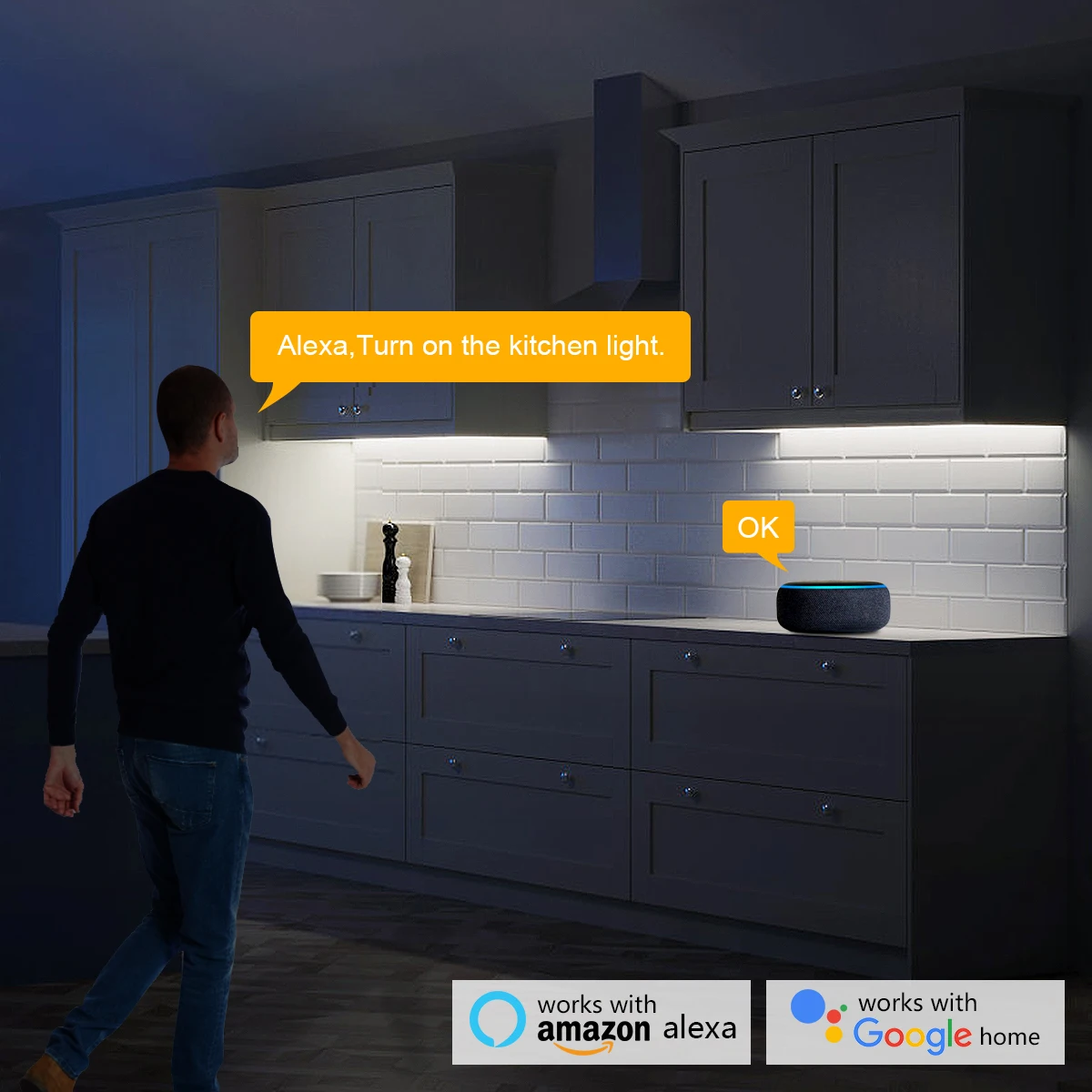 Lampu LED Kontrol Suara Zigbee - Home Decor App Free ulasan dan harga