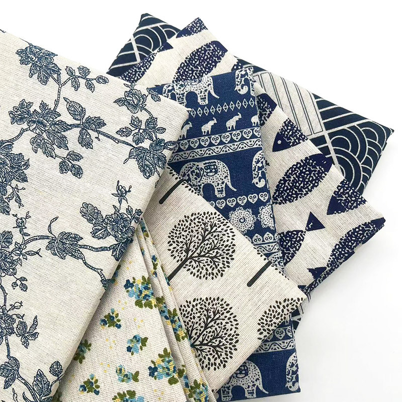 Kain Campuran Katun Linen Moti - Home Decor Fabric ulasan dan harga
