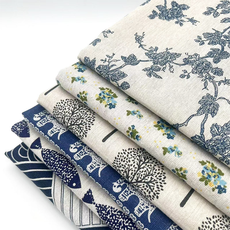 Kain Campuran Katun Linen Moti - Home Decor Fabric ulasan dan harga