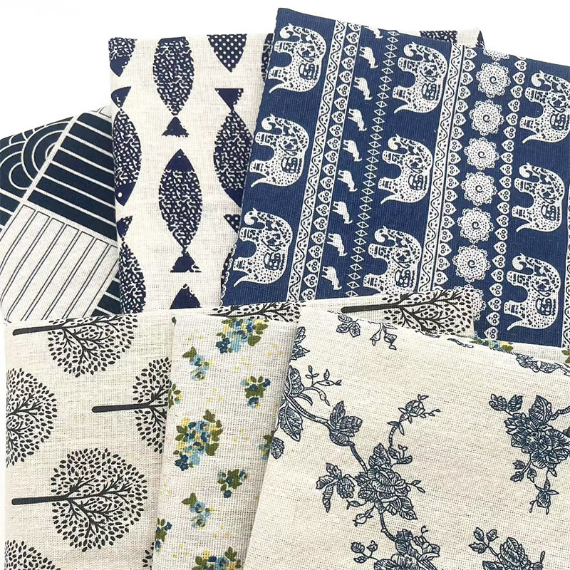 Kain Campuran Katun Linen Moti - Home Decor Fabric ulasan dan harga