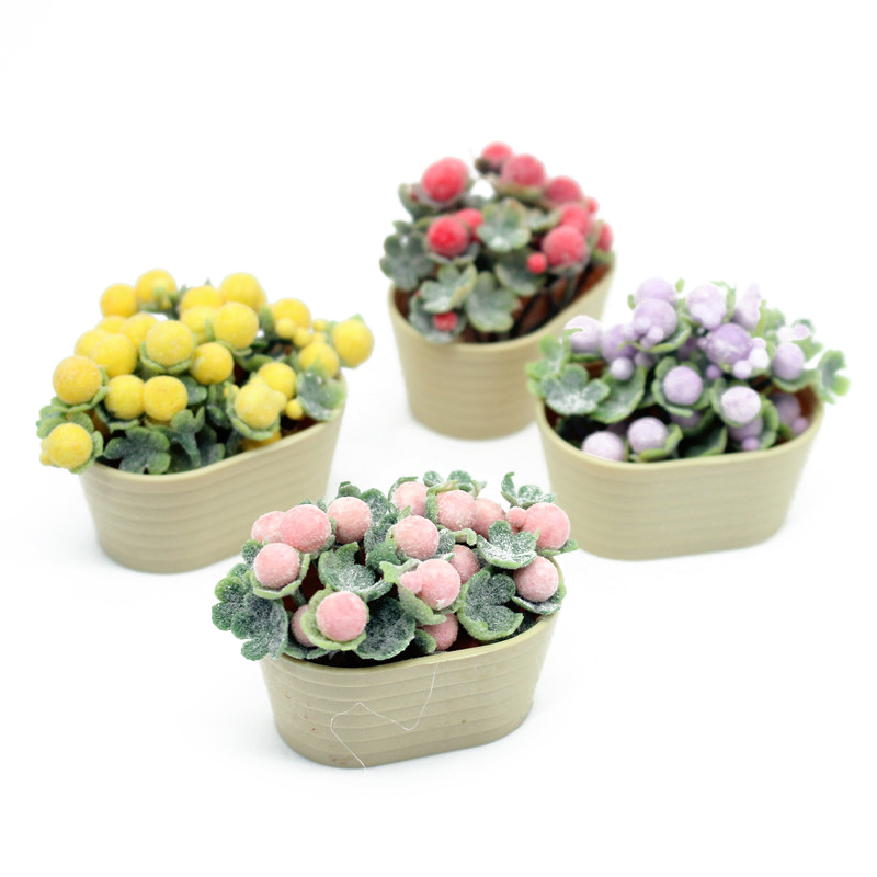 1/12 Rumah Boneka Simulasi Tan - Home Decor Flowers ulasan dan harga
