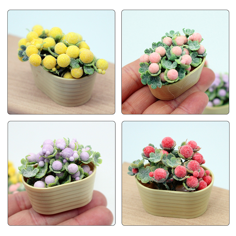 1/12 Rumah Boneka Simulasi Tan - Home Decor Flowers ulasan dan harga
