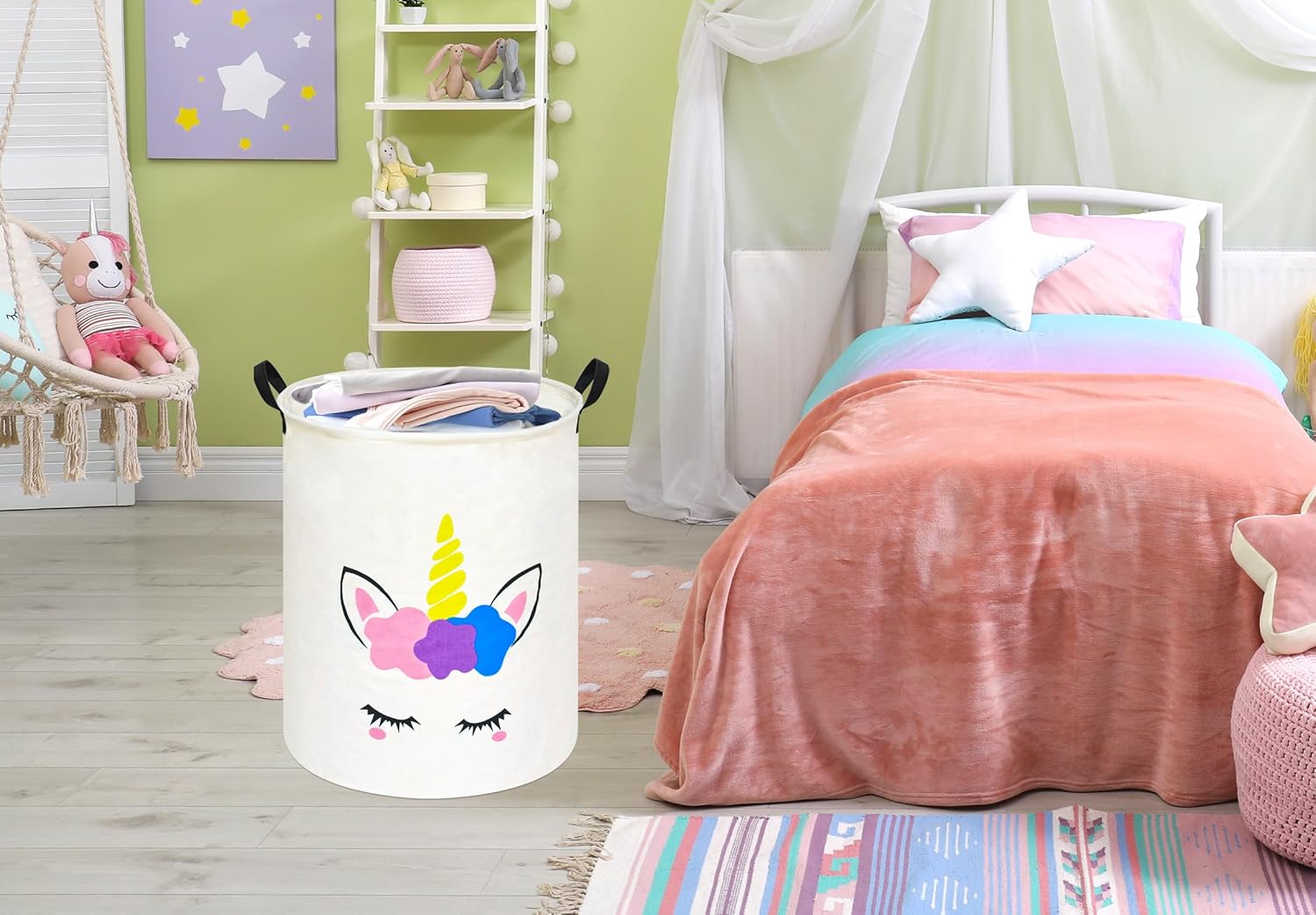 Keranjang Cucian Bulat Unicorn - Home Decor Hampers ulasan dan harga