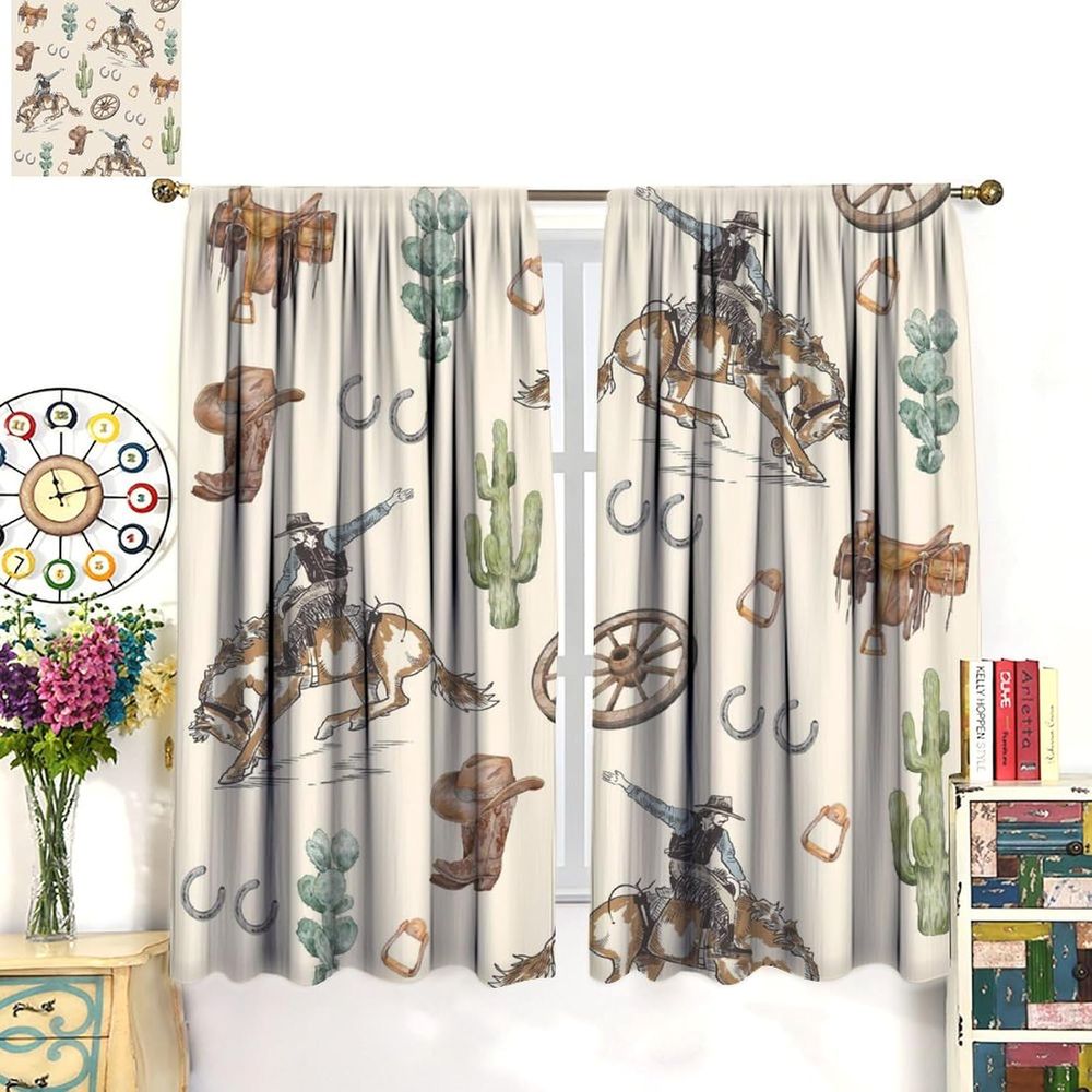 Tirai Blackout Bertema Koboi,  - Blackout Curtains ulasan dan harga