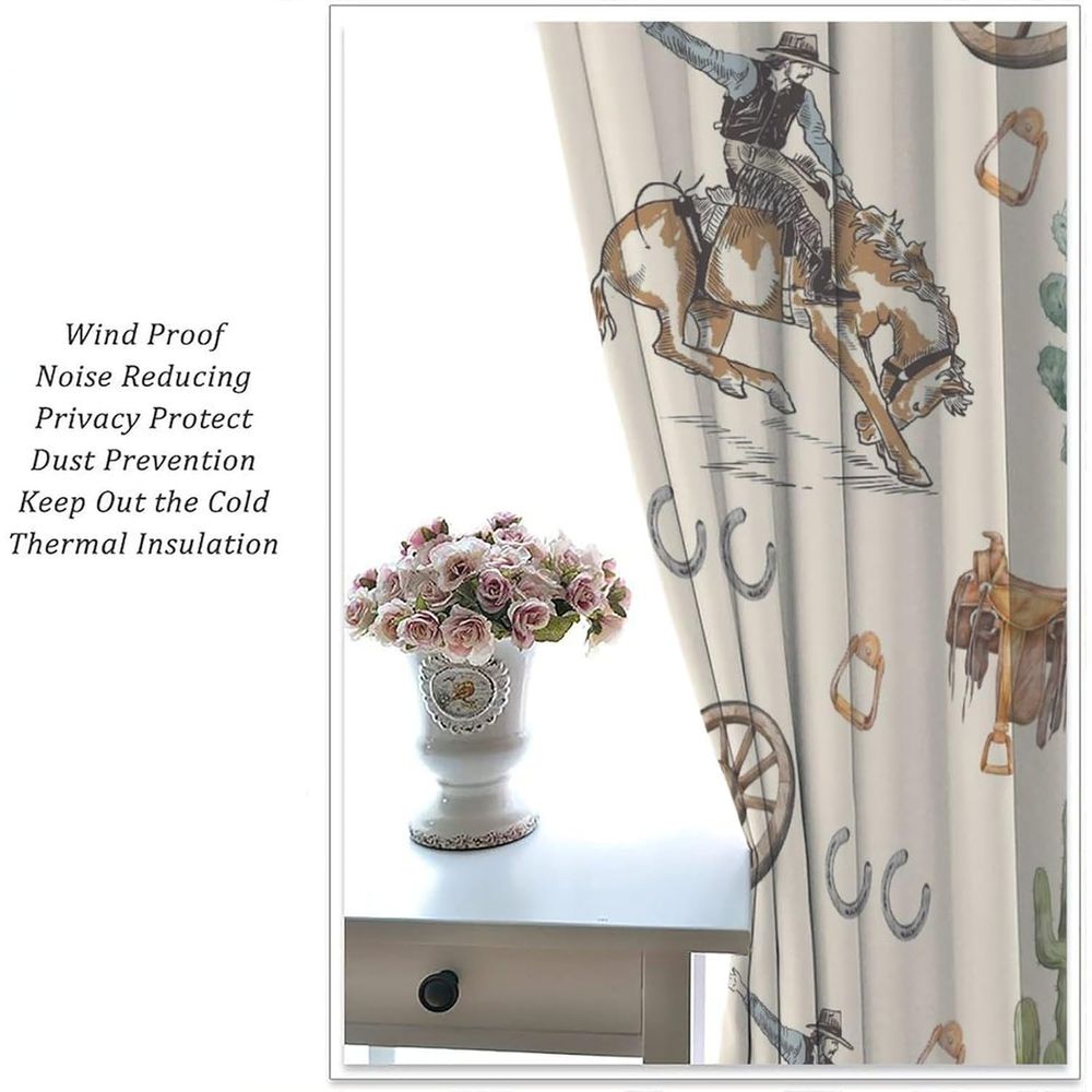 Tirai Blackout Bertema Koboi,  - Blackout Curtains ulasan dan harga