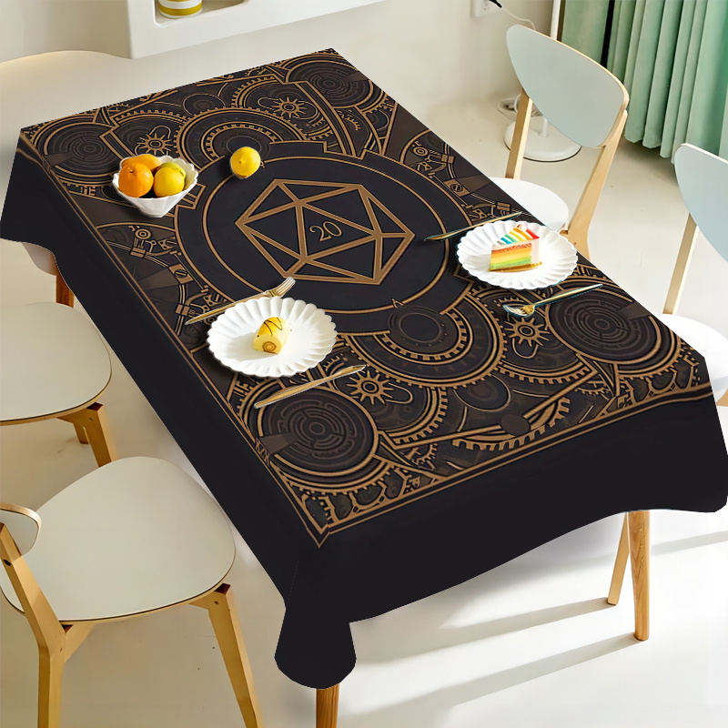 Taplak Meja Pola Gigi Emas Hit - Home Decor Fabric ulasan dan harga