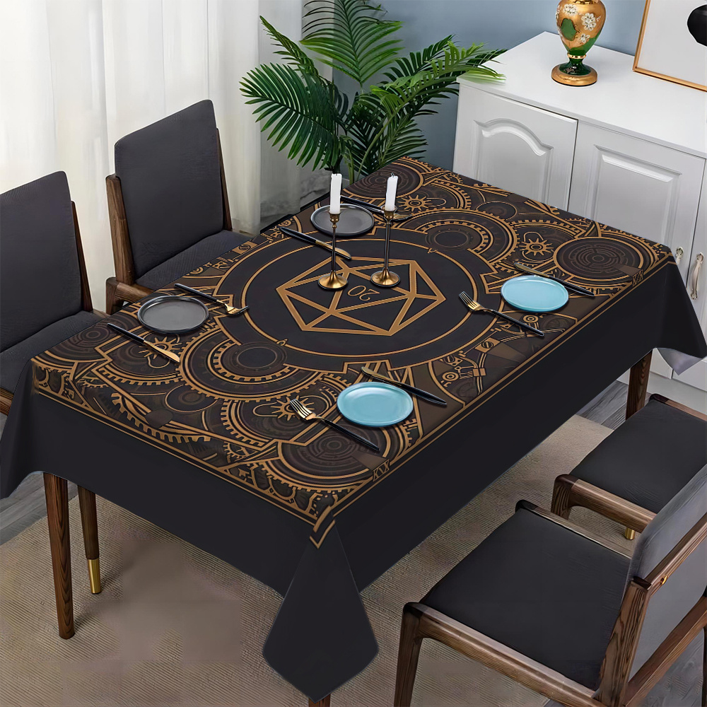 Taplak Meja Pola Gigi Emas Hit - Home Decor Fabric ulasan dan harga