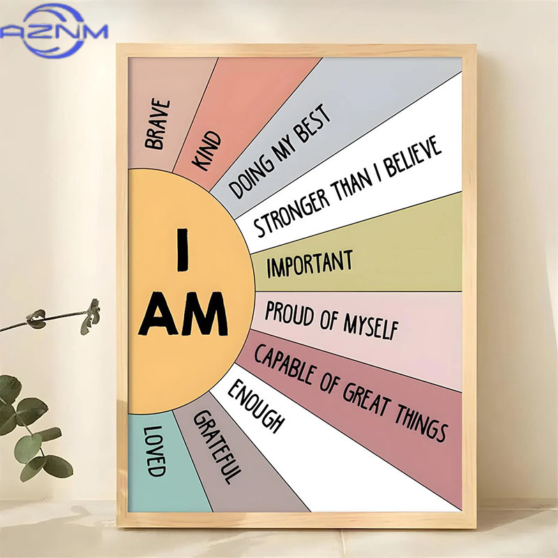 AZNM 1 Buah Poster Kutipan Ins - Home Decor Quotes Ideas ulasan dan harga