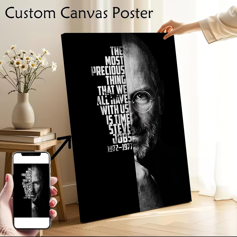 Steve Jobs Poster Kanvas Seni  - Home Decor Jobs ulasan dan harga