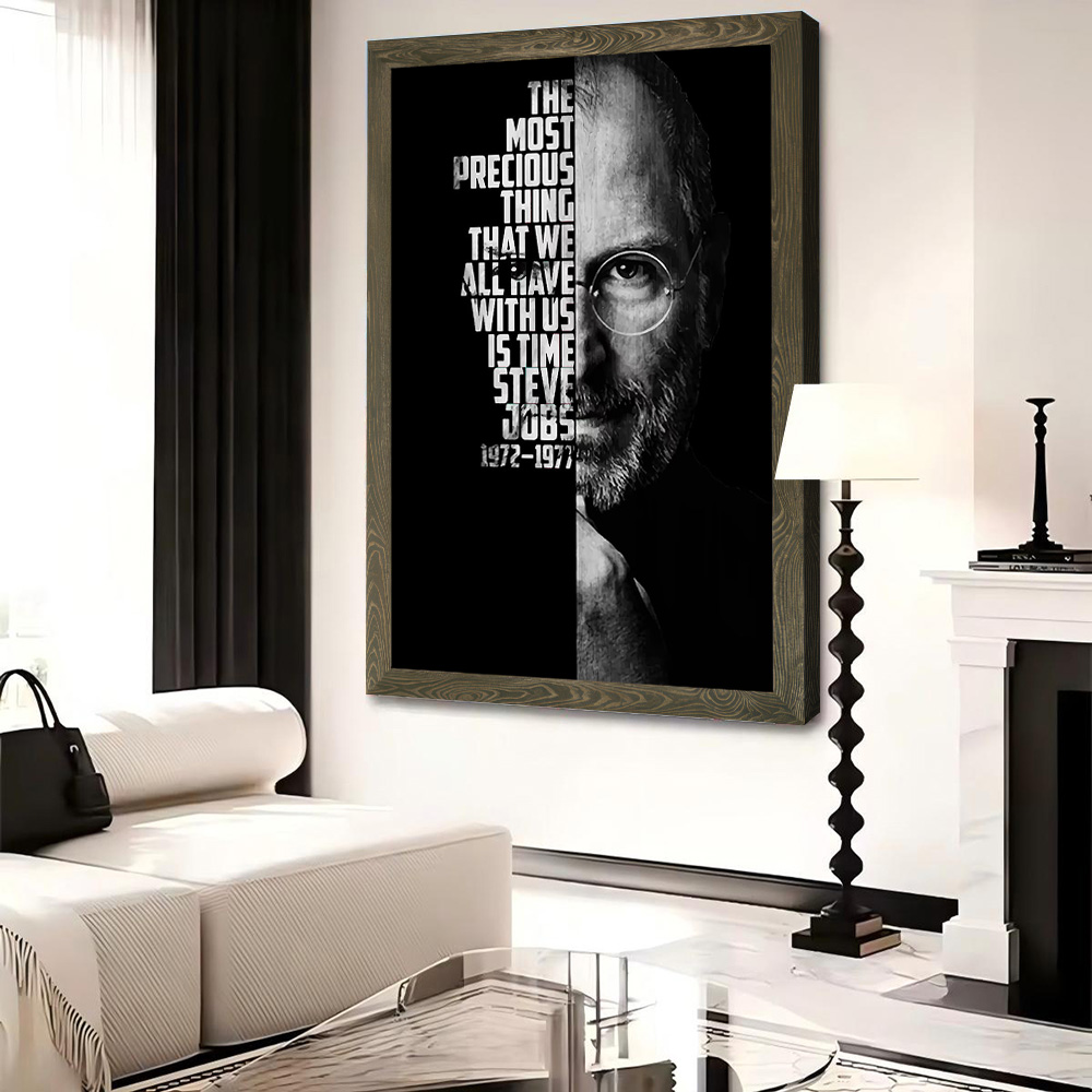 Steve Jobs Poster Kanvas Seni  - Home Decor Jobs ulasan dan harga