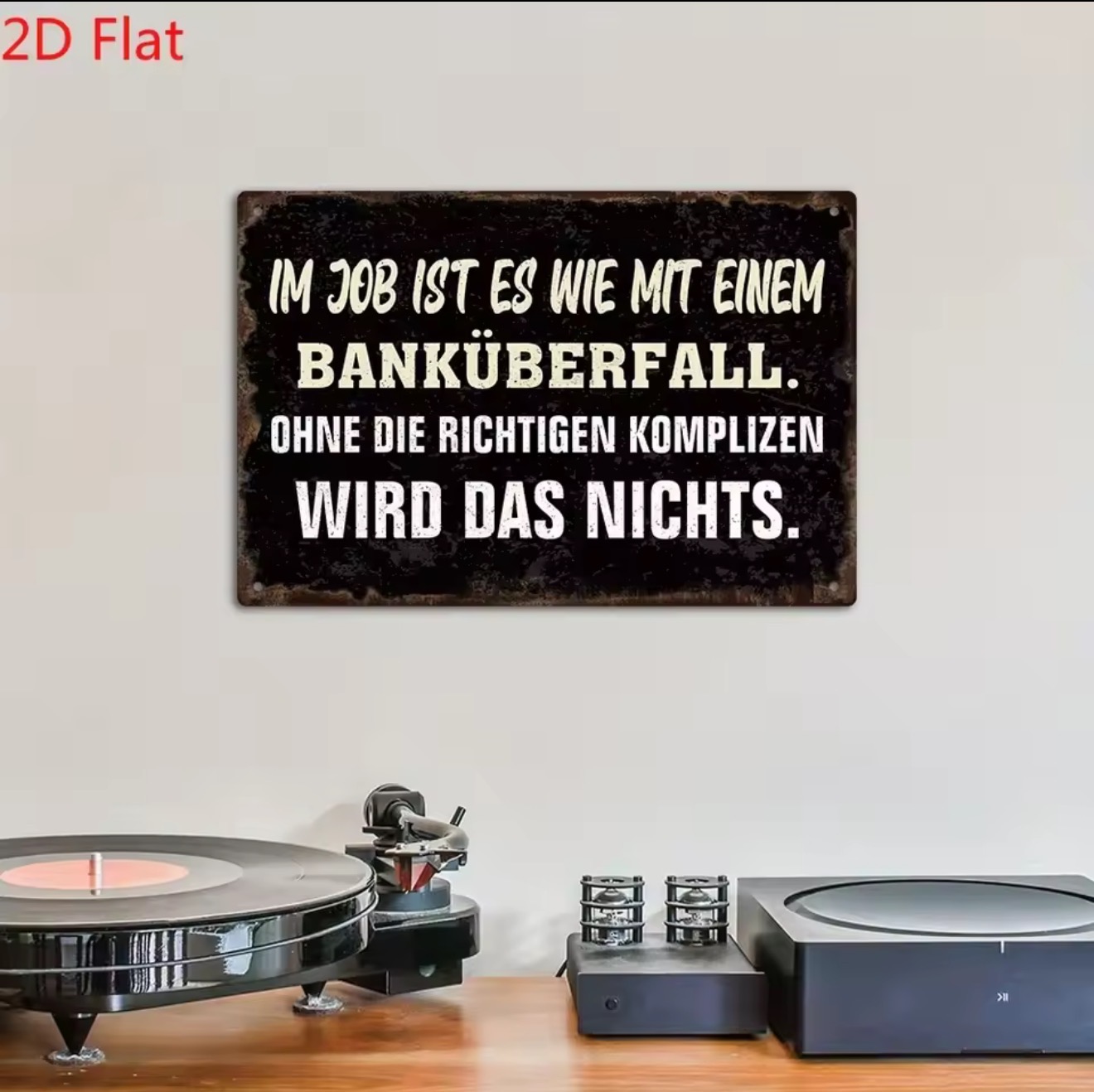 Papan Logam Vintage Jerman den - Home Decor Jobs ulasan dan harga