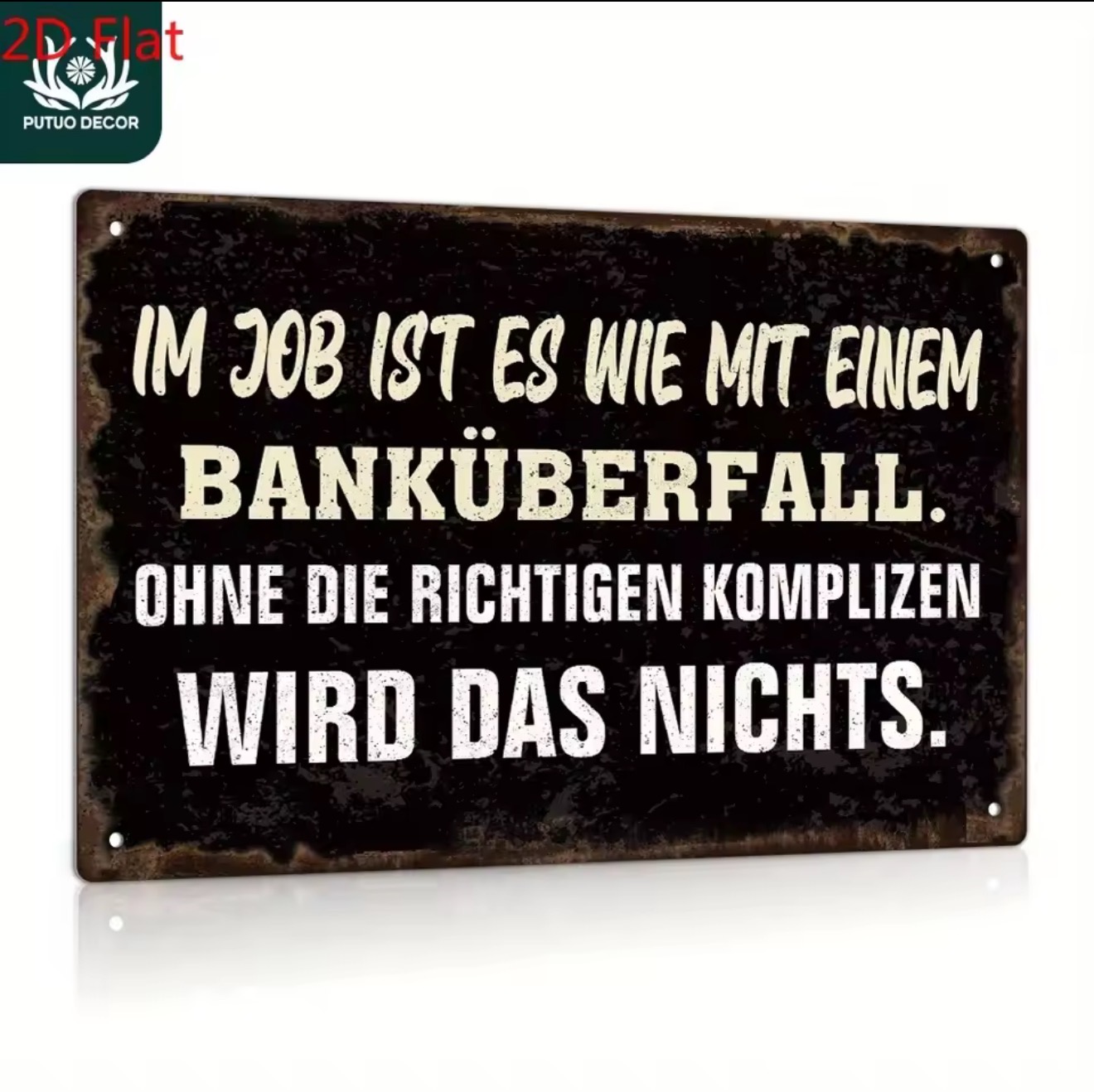 Papan Logam Vintage Jerman den - Home Decor Jobs ulasan dan harga
