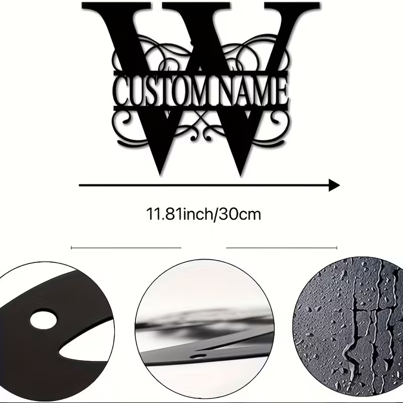 Seni Dinding Logam Monogram Ku - Home Decor Ideas ulasan dan harga