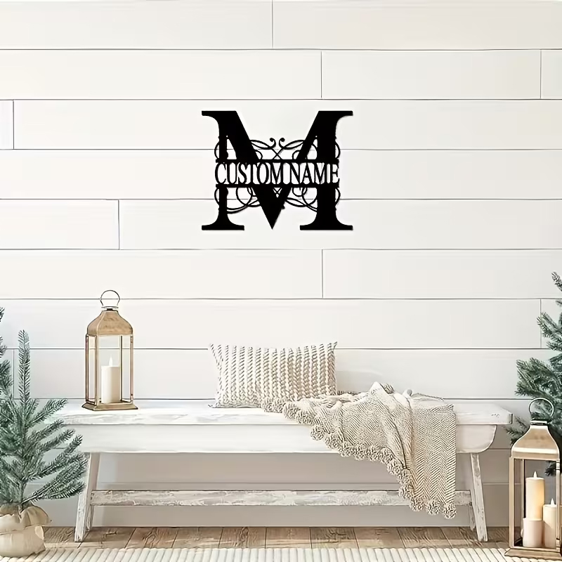 Seni Dinding Logam Monogram Ku - Home Decor Ideas ulasan dan harga