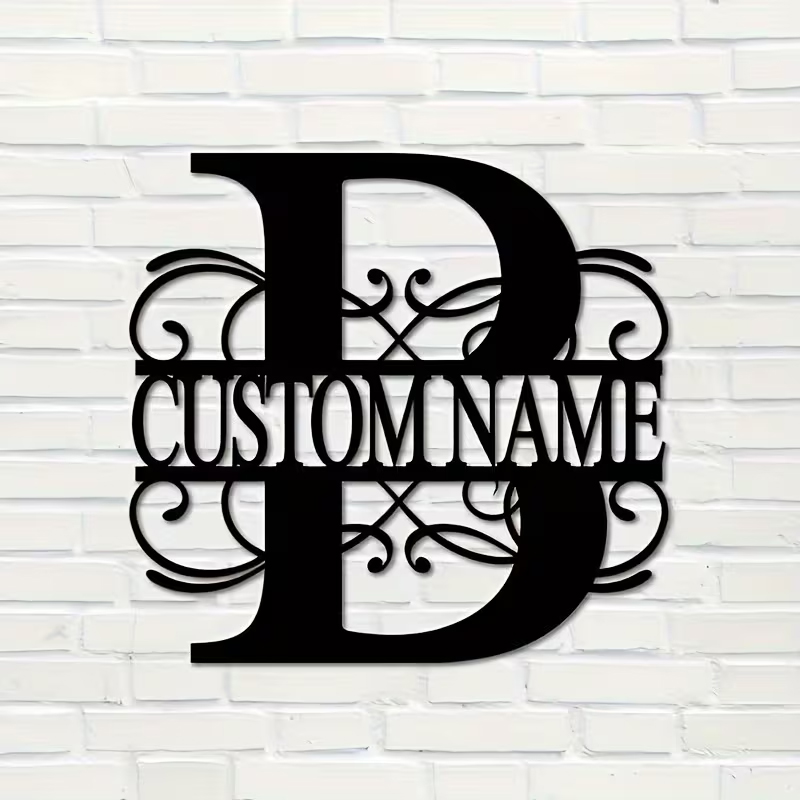 Seni Dinding Logam Monogram Ku - Home Decor Ideas ulasan dan harga