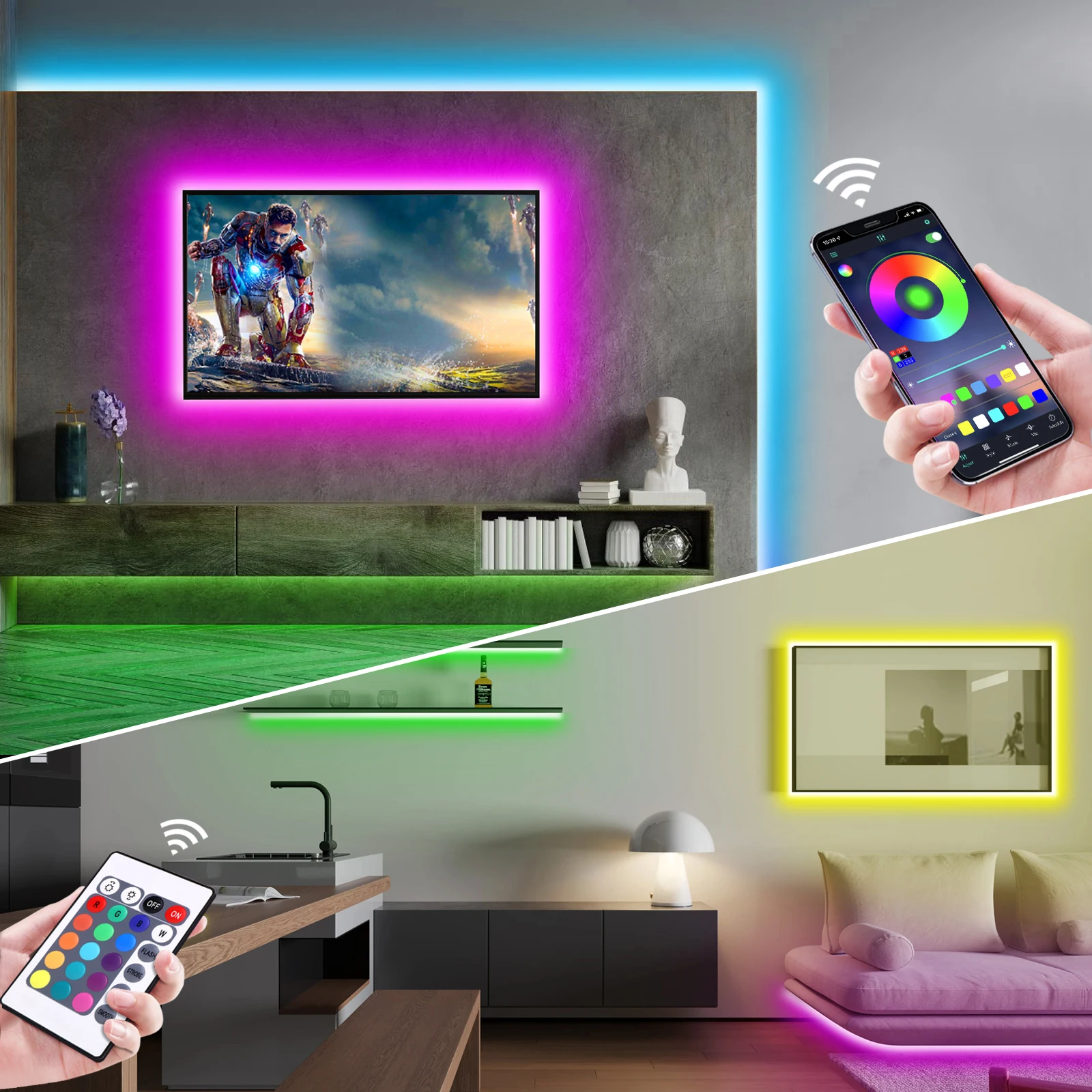 Lampu Strip LED Neon RGB 1-5m  - Home Decor App Free ulasan dan harga